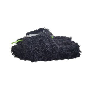 CROCS Black Classic Shaggy Fur Slide Size M:4 W:6